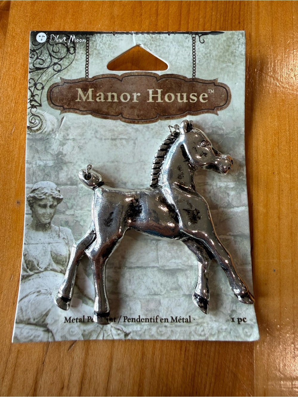 Silver Horse Metal Pendant